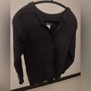 Charcoal Button down washable wool Sweater